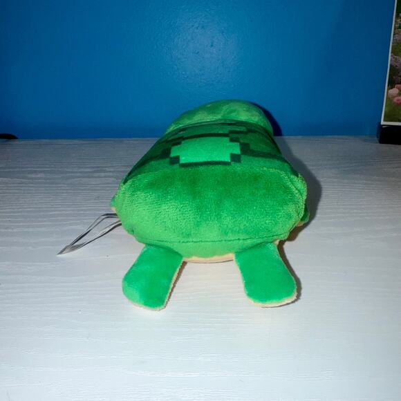 Minecraft Turtle Plush 8” Mojang 2020 Official Green Pixel EUC - Picture 4 of 7